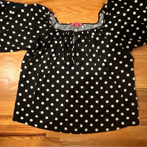 Vintage Betsy Johnson Polka Dot top size M - Picture 8 of 8